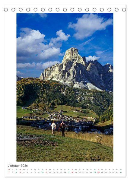 Produktbild: S&uuml;dtirol und Dolomiten (Tischkalender 2026 DIN A5 hoch), CALVENDO Monatskalender