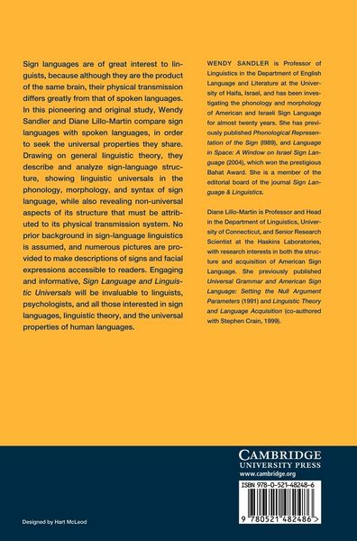 Produktbild: Sign Language and Linguistic Universals