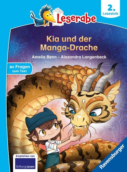 Leserabe 2. Lesestufe - Kia und der Manga-Drache, Gebundene Ausgabe von Amelie Benn, Ravensburger Verlag GmbH, 9783473464340