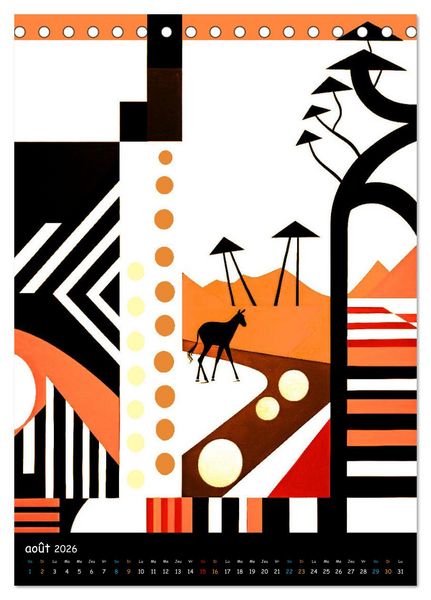 Produktbild: L'esprit africain (Calendrier de bureau 2026 DIN A5 horizontal), CALVENDO calendrier mensuel