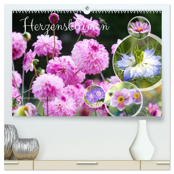 Produktbild: Herzensblumen (hochwertiger Premium Wandkalender 2027 DIN A2 quer), Kunstdruck in Hochglanz