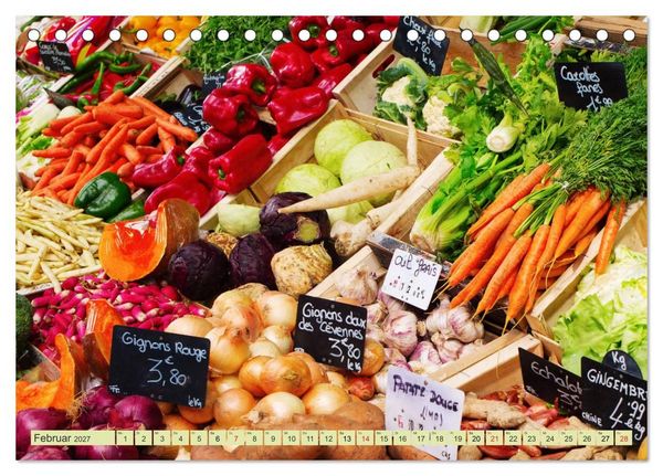 Produktbild: M&auml;rkte der Welt - fotografische Impressionen von M&auml;rkten ber&uuml;hmter St&auml;dte (Tischkalender 2027 DIN A5 quer), CALVENDO Monatskalender