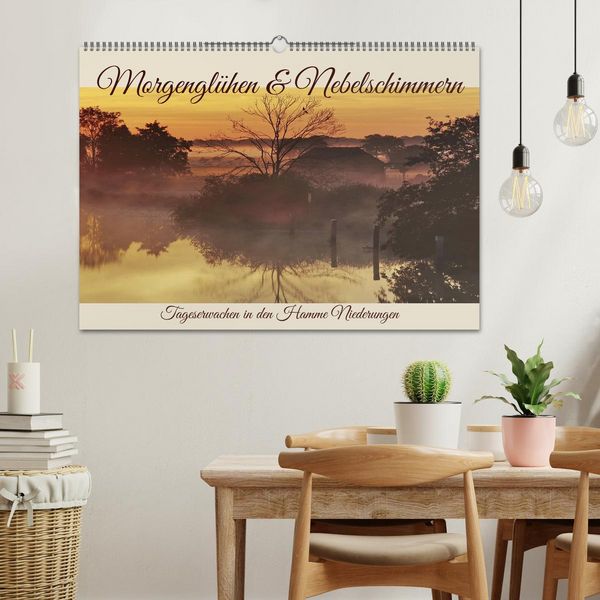 Produktbild: Morgengl&uuml;hen & Nebelschimmer (Wandkalender 2026 DIN A2 quer), CALVENDO Monatskalender