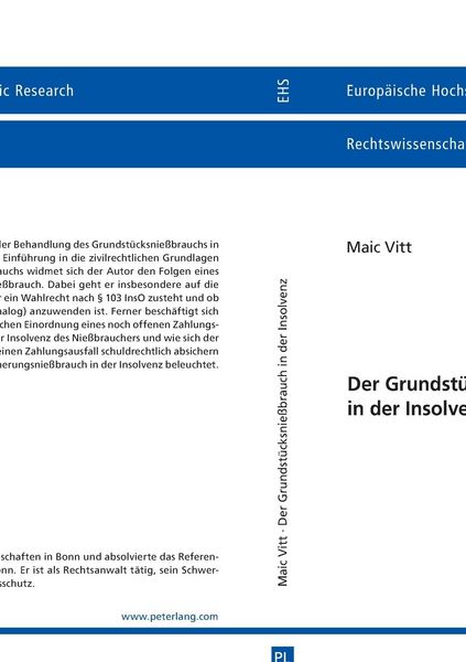 Produktbild: Der Grundst&uuml;cksnie&szlig;brauch in der Insolvenz
