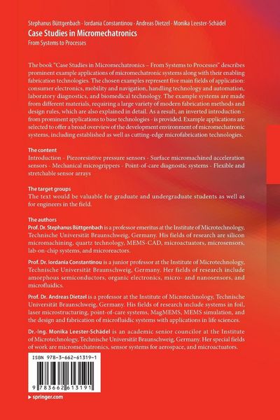 Produktbild: Case Studies in Micromechatronics