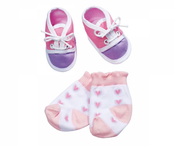 Produktbild: Puppenzubeh&ouml;r New Baby Born Schuhe und Socken 4fach sortiert