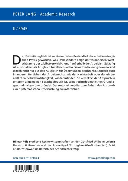 Produktbild: Der Anspruch auf Freizeitausgleich