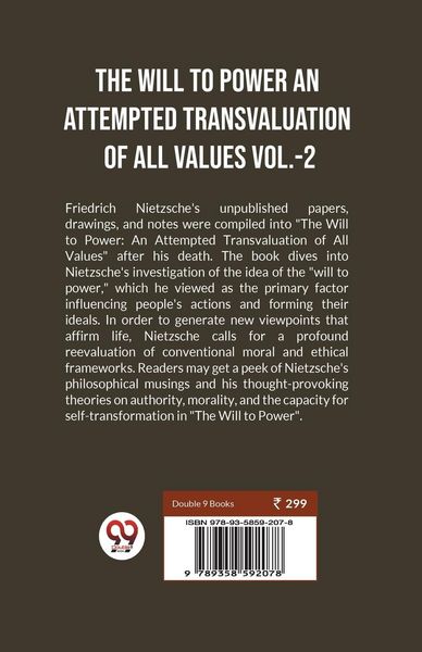 Produktbild: The Will To Power An Attempted Transvaluation Of All Values Vol. 2
