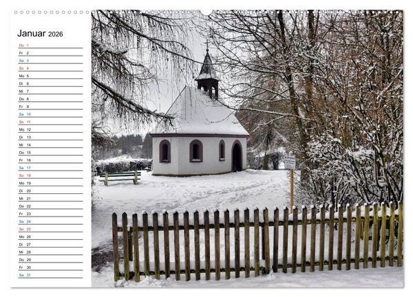 Produktbild: Sa(ar)krale Baukunst - Kapellen im Saarland (Wandkalender 2026 DIN A2 quer), CALVENDO Monatskalender