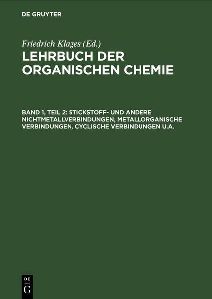 Produktbild: Stickstoff- und andere Nichtmetallverbindungen, metallorganische Verbindungen, cyclische Verbindungen u.a.