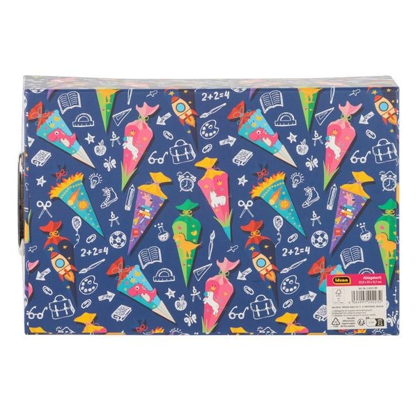 Produktbild: Idena Ablagekorb Schult&uuml;te blau 33x22,9x12,7cm