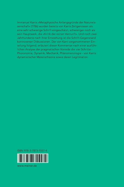 Produktbild: Kants &raquo;Metaphysische Anfangsgr&uuml;nde der Naturwissenschaft&laquo;