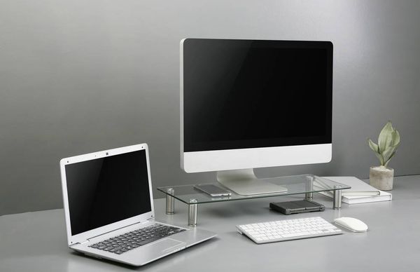 Produktbild: SpeaKa Professional Monitor-Erh&ouml;hung H&ouml;hen-Bereich: 75 bis 90 mm Transparent