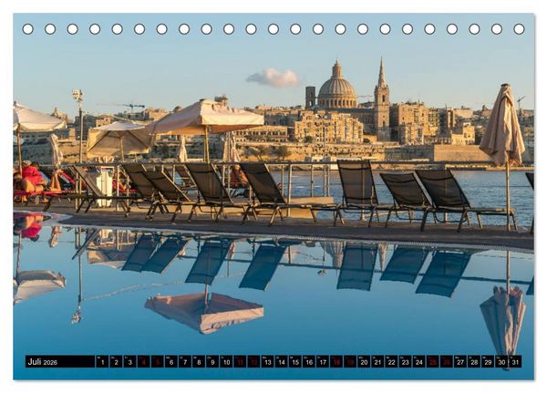 Produktbild: Valletta - Malta (Tischkalender 2026 DIN A5 quer), CALVENDO Monatskalender
