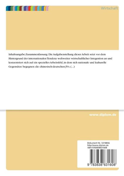 Produktbild: Interkulturelles Management chinesisch-deutscher Joint Ventures