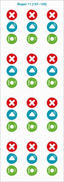 Produktbild: BOOKii&reg; Aufnahme-Sticker neutral Paket 2, Nr. 127-246 (120 St&uuml;ck)