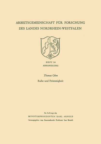 Produktbild: Ruhe und Fr&ouml;mmigkeit