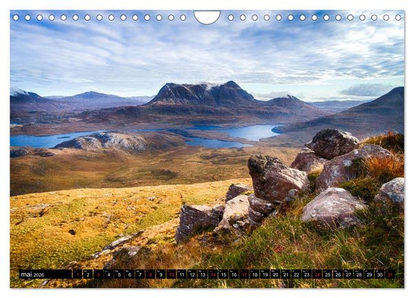 Produktbild: HIGHLAND, Lumi&egrave;res d'Ecosse (Calendrier mural 2026 DIN A4 vertical), CALVENDO calendrier mensuel
