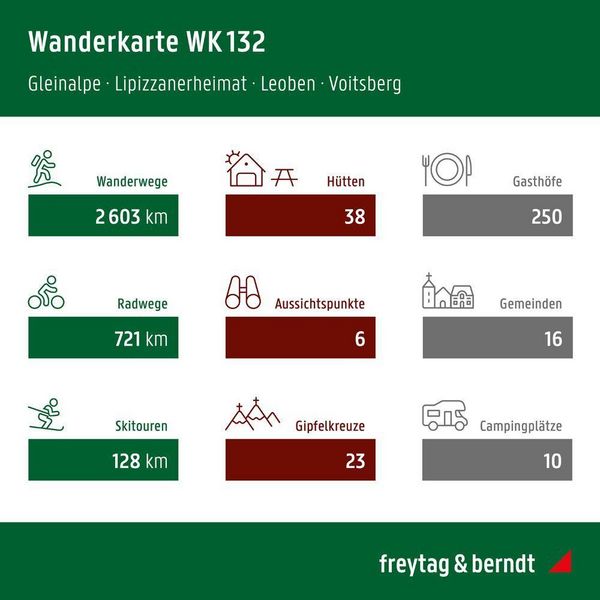 Produktbild: Freytag & berndt Wanderkarte Gleinalpe - Lipizzanerheimat - Leoben - Voitsberg 1:50.000