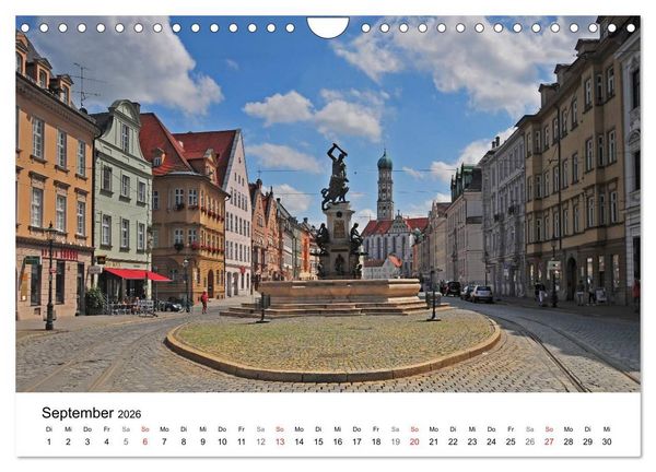 Produktbild: Augsburg &ndash; Die Highlights der schw&auml;bischen Metropole (Wandkalender 2026 DIN A4 quer), CALVENDO Monatskalender