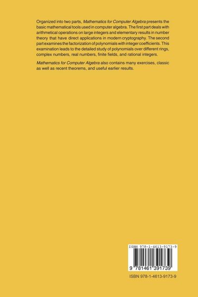 Produktbild: Mathematics for Computer Algebra