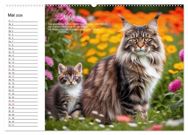 Produktbild: F&uuml;r pfiffige Kids- Haus- und Hoftiere (hochwertiger Premium Wandkalender 2026 DIN A2 quer), Kunstdruck in Hochglanz