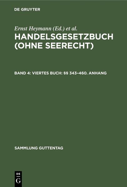 Produktbild: Viertes Buch: &sect;&sect; 343-460. Anhang