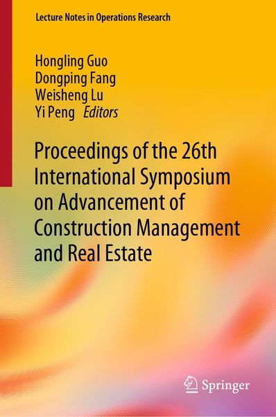 Produktbild: Proceedings of the 26th International Symposium on Advancement of Construction Management and Real Estate