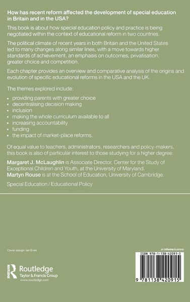 Produktbild: Special Education and School Reform in the United States and Britain