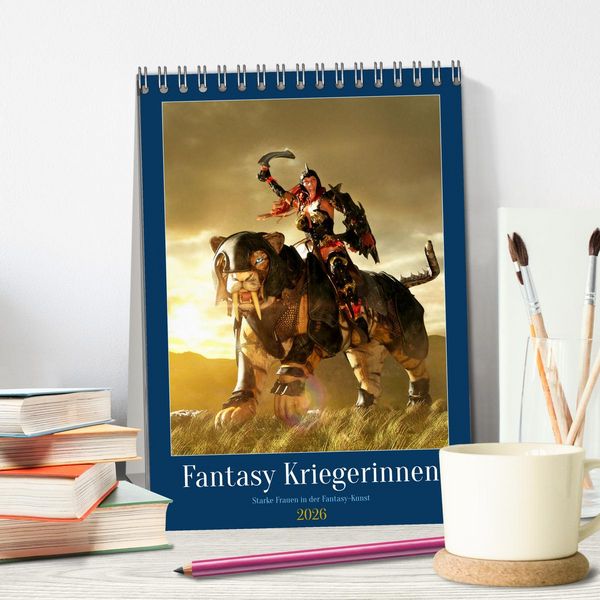 Produktbild: Fantasy Kriegerinnen (Tischkalender 2026 DIN A5 hoch), CALVENDO Monatskalender