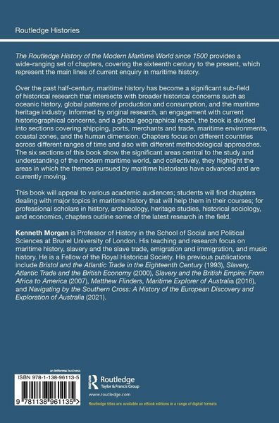 Produktbild: The Routledge History of the Modern Maritime World since 1500