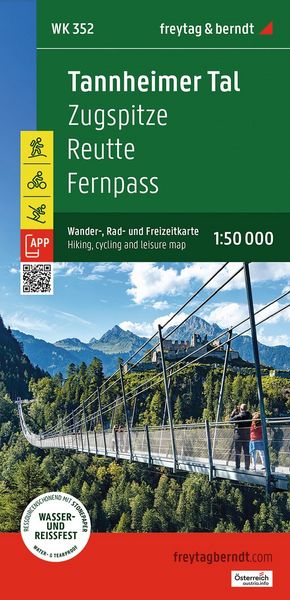 Produktbild: Freytag & berndt Wanderkarte WK 352 Tannheimer Tal, Zugspitze - Reutte - Fernpass 1:50.000