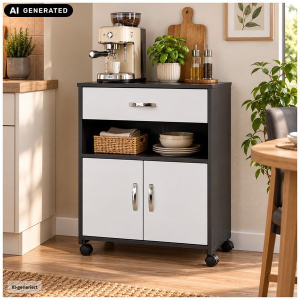 Produktbild: HTI-Living K&uuml;chenschrank Grau/Wei&szlig; Blanca K&uuml;chenschrank Grau/Wei&szlig; Blanca