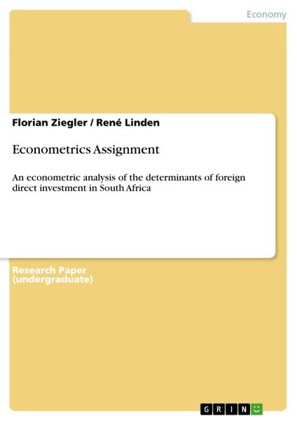 Produktbild: Econometrics Assignment