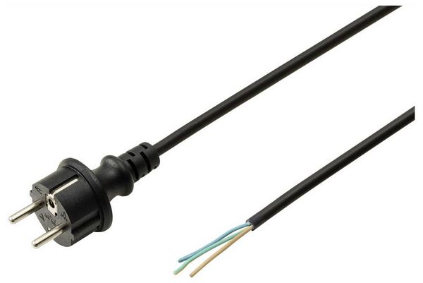 Produktbild: Sygonix SY-6887476 Strom Anschlusskabel Schwarz 5m