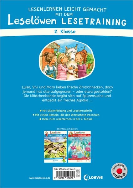 Produktbild: Lesel&ouml;wen Lesetraining 2. Klasse - Ein Fall f&uuml;r die M&auml;dchenbande