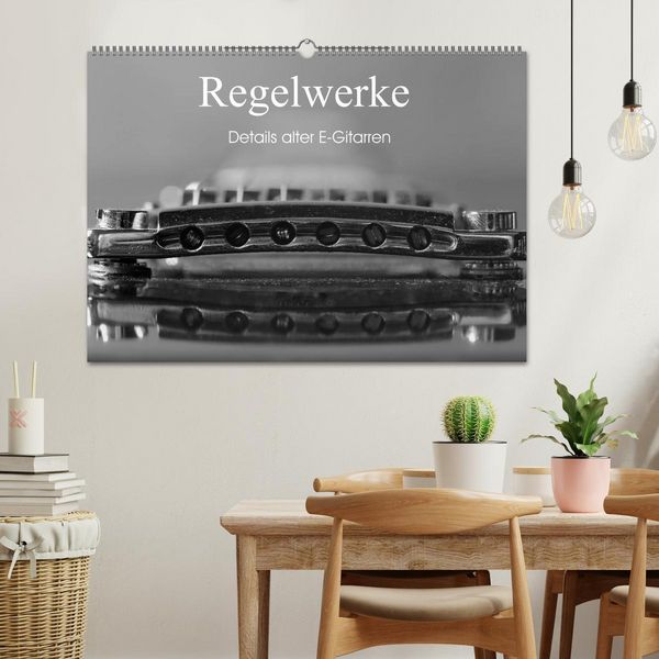 Produktbild: Regelwerke - Details alter E-Gitarren (Wandkalender 2026 DIN A2 quer), CALVENDO Monatskalender