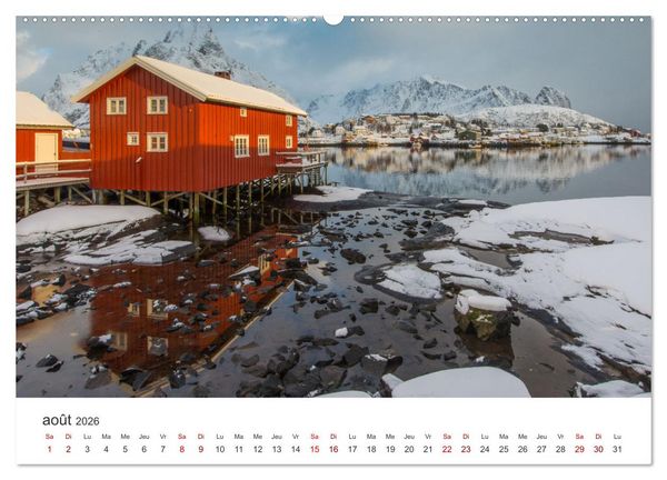Produktbild: R&eacute;flexions dans les &icirc;les Lofoten (Calendrier mural 2026 DIN A2 vertical) calendrier de bureau