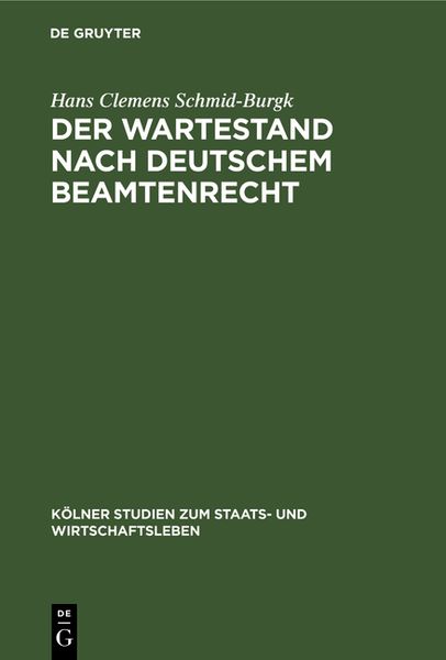 Produktbild: Der Wartestand nach deutschem Beamtenrecht