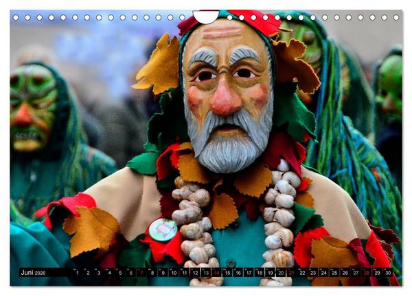 Produktbild: Alemannische Masken (Wandkalender 2026 DIN A4 quer), CALVENDO Monatskalender