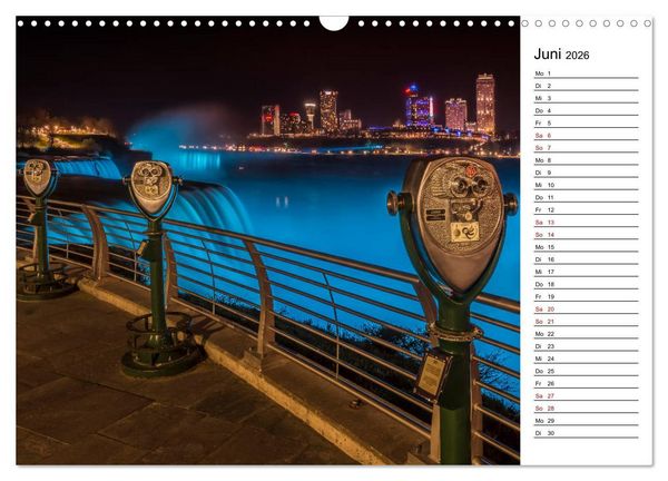 Produktbild: NIAGARAF&Auml;LLE Idyllische Impressionen bei Tag und Nacht (Wandkalender 2026 DIN A3 quer), CALVENDO Monatskalender