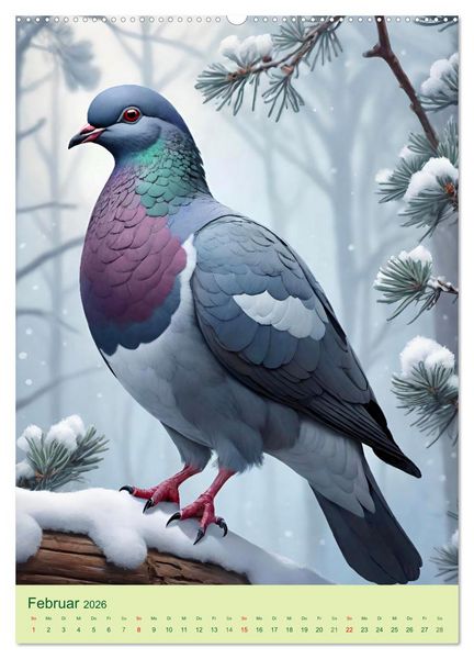 Produktbild: Singv&ouml;gel aus der Heimat (Wandkalender 2026 DIN A2 hoch), CALVENDO Monatskalender