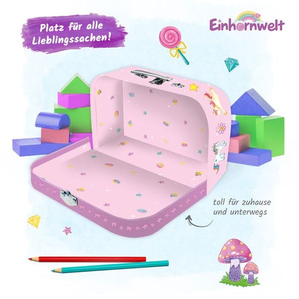 Produktbild: Tr&ouml;tsch Kinderkoffer gro&szlig; Einhornwelt