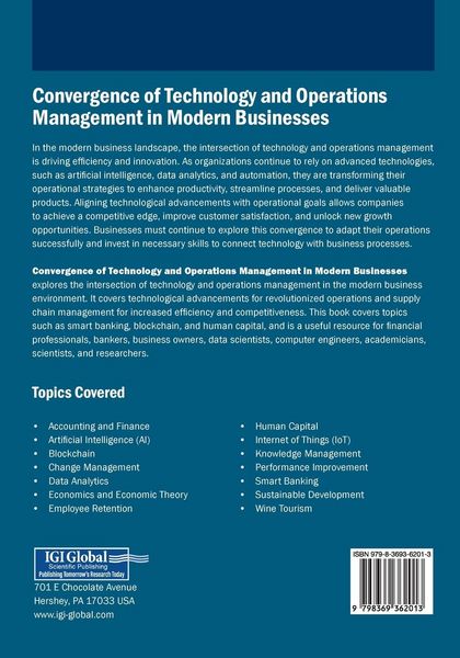 Produktbild: Convergence of Technology and Operations Management in Modern Businesses