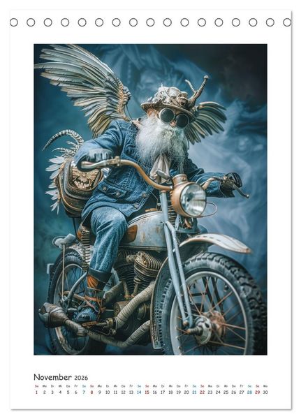 Produktbild: Freiheit auf zwei R&auml;dern - Die Abenteuer der Angel-Biker (Tischkalender 2026 DIN A5 hoch), CALVENDO Monatskalender