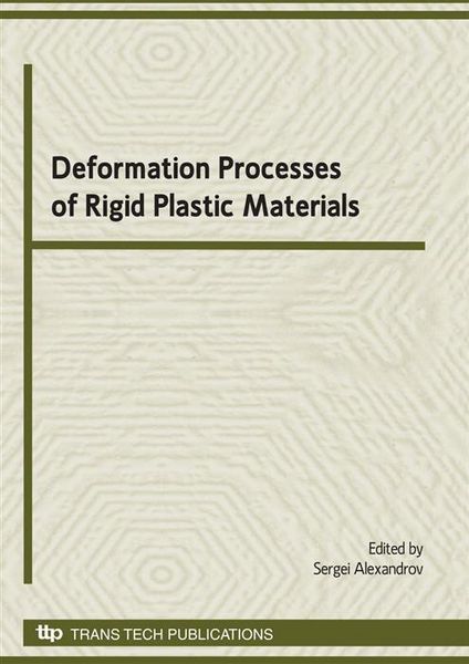 Produktbild: Deformation Processes of Rigid Plastic Materials