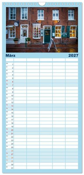 Produktbild: Familienplaner 2027 - Greetsiel in Ostfriesland mit 5 Spalten (Wandkalender, 21 x 45 cm) CALVENDO