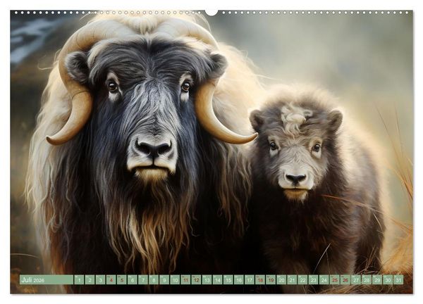 Produktbild: Tierkinder des Nordens (hochwertiger Premium Wandkalender 2026 DIN A2 quer), Kunstdruck in Hochglanz