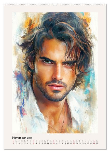 Produktbild: M&auml;nnerportraits. Gesichter der modernen Kunst (Wandkalender 2026 DIN A2 hoch), CALVENDO Monatskalender