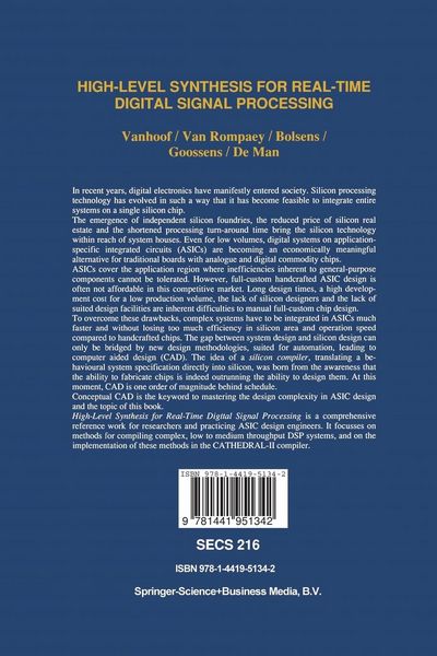 Produktbild: High-Level Synthesis for Real-Time Digital Signal Processing